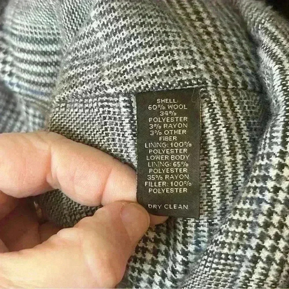 Tasso Elba Trench Coat Men’s Medium Black Wool Blend Duffle Parka Jacket Lined - Picture 11 of 12